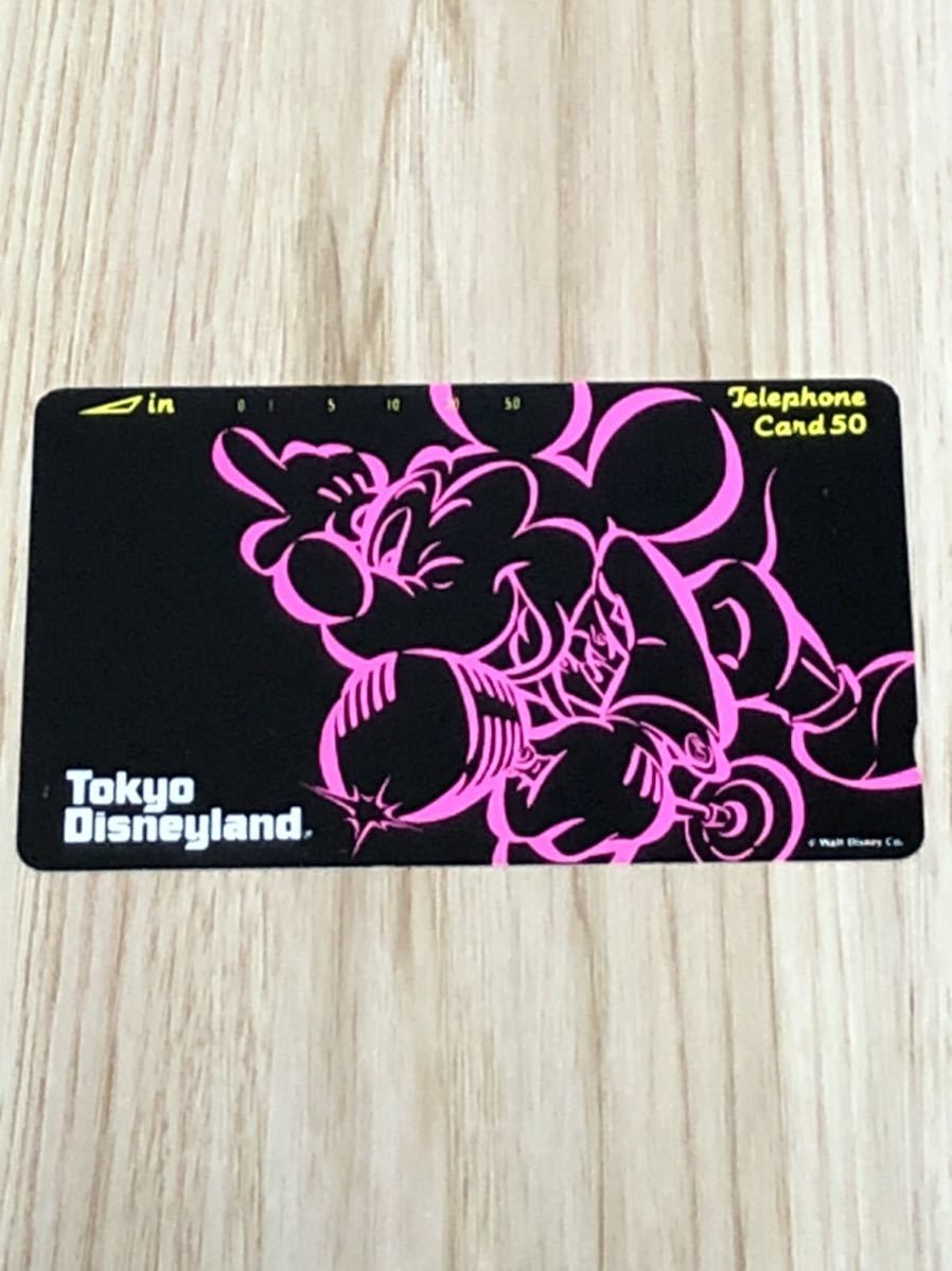 [ unused ] telephone card Tokyo Disney Land Mickey Mouse 