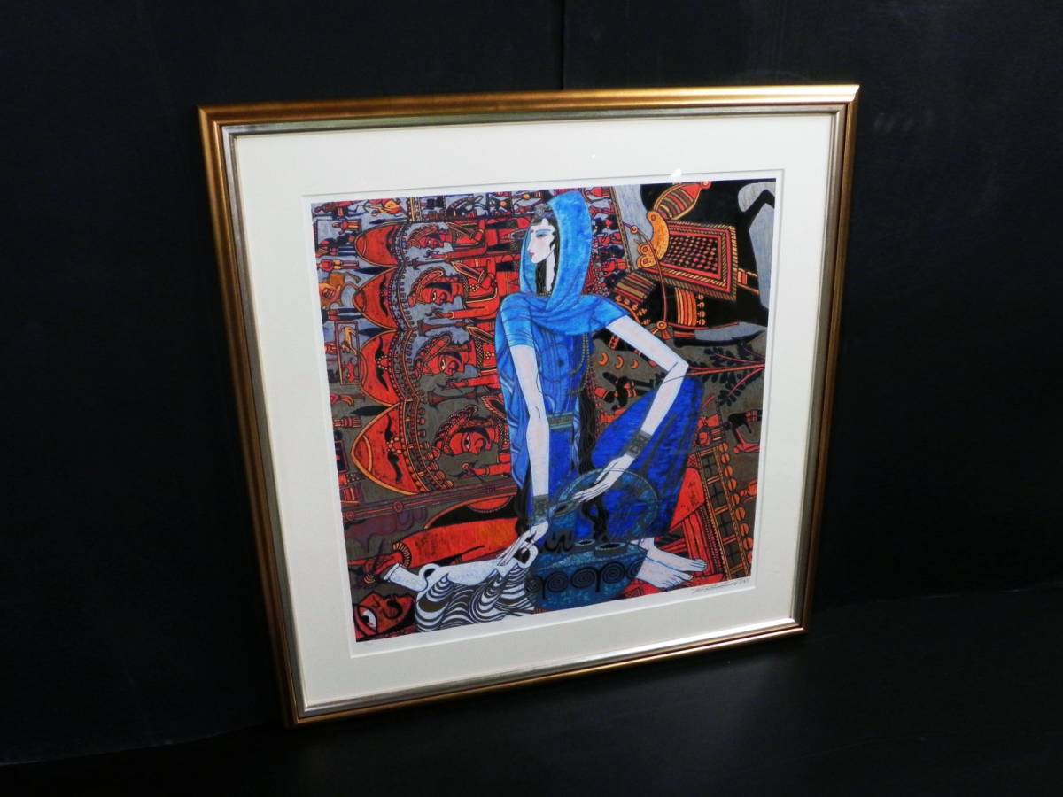 定番得価 ヤフオク! - 真作 丁紹光 ティン・シャオカン『 ブルー・ダイ... 大得価通販