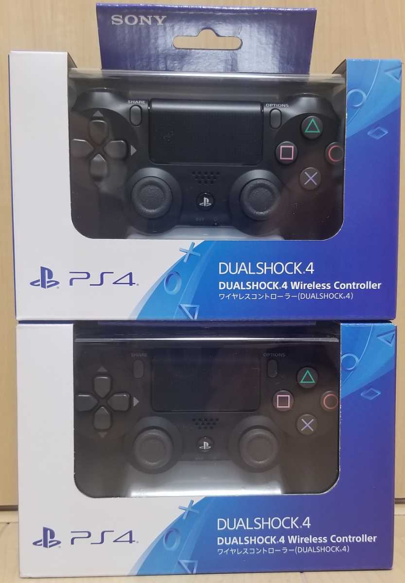 2個セット 新品 送料無料 未開封 デュアルショック 4 SONY PlayStation4 DUALSHOCK 4 純正 ワイヤレスコントローラー  PS4 ジェットブラック