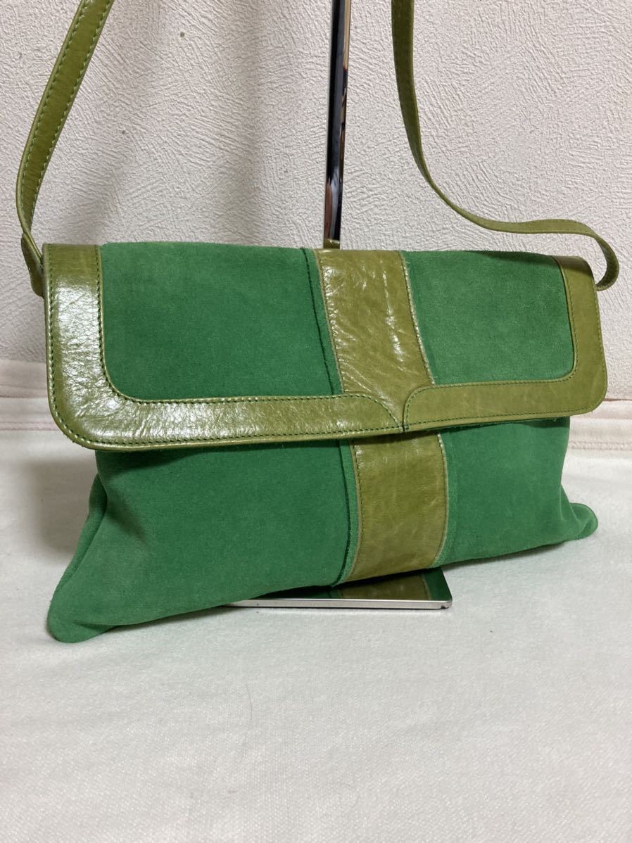 [ прекрасный товар ] последний Special сломан Италия производства Viflan vi franc замша кожа сумка на плечо зеленый можно использовать размер модный супер-скидка!