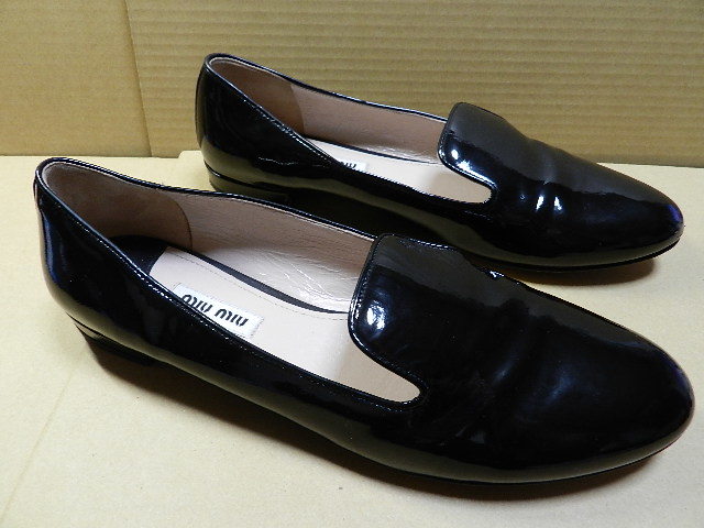 miu miu/ミュウミュウ オペラシューズ/パンプス エナメル プラダ正規店購入品 在庫限最終特価 プラダ エナメルオペラシューズ フラットシューズ/バレエシューズ