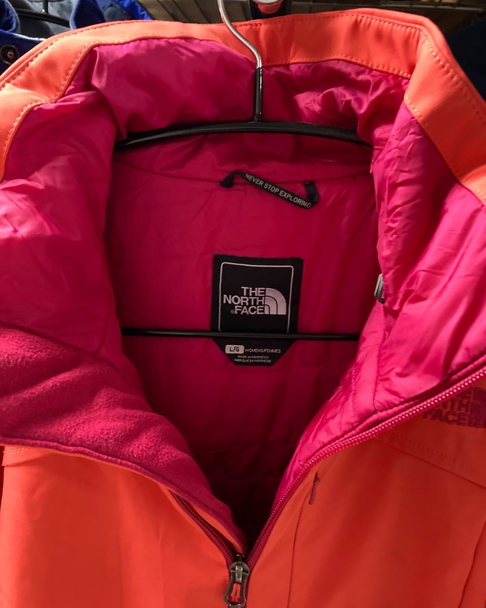 【年末限定】 THE NORTH FACE ノースフェイス ソフトシェルジャケット プリマロフト 中綿キルティング 赤系