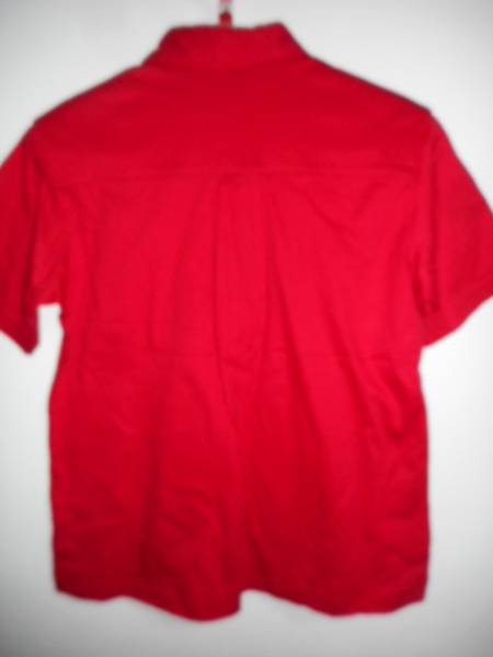 150cm 美品 COMME CA DU MODE FILLE 綿半袖シャツ 赤 コムサデモードフィユ_画像2