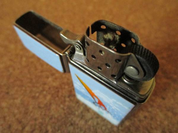 ZIPPO [Wind Surfing windsurfing ]1983 year manufacture sea wave big way bBig Wave marine sport oil lighter Zippo waste version ultra rare 