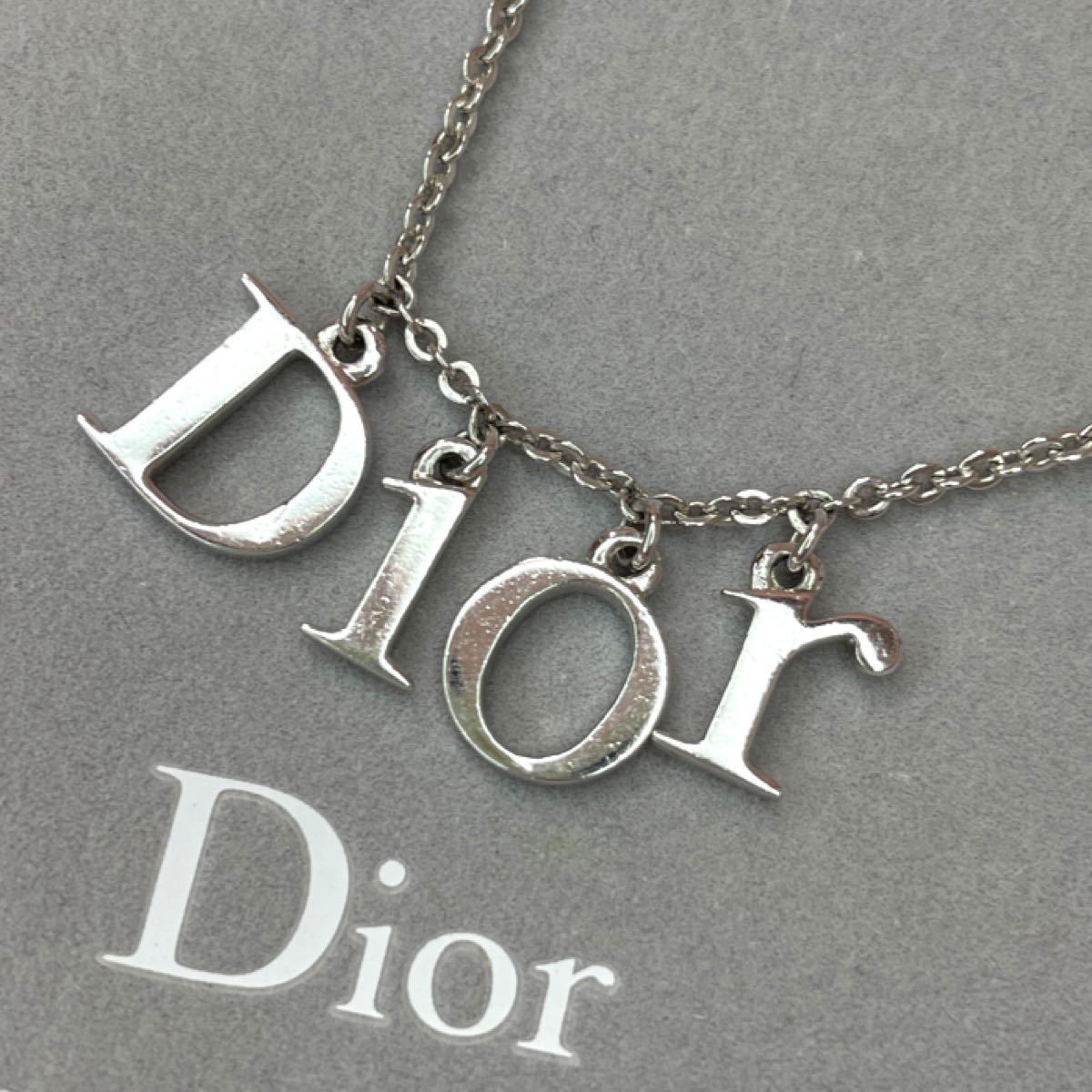 極美品 Christian Dior クリスチャンディオール ネックレス シルバー