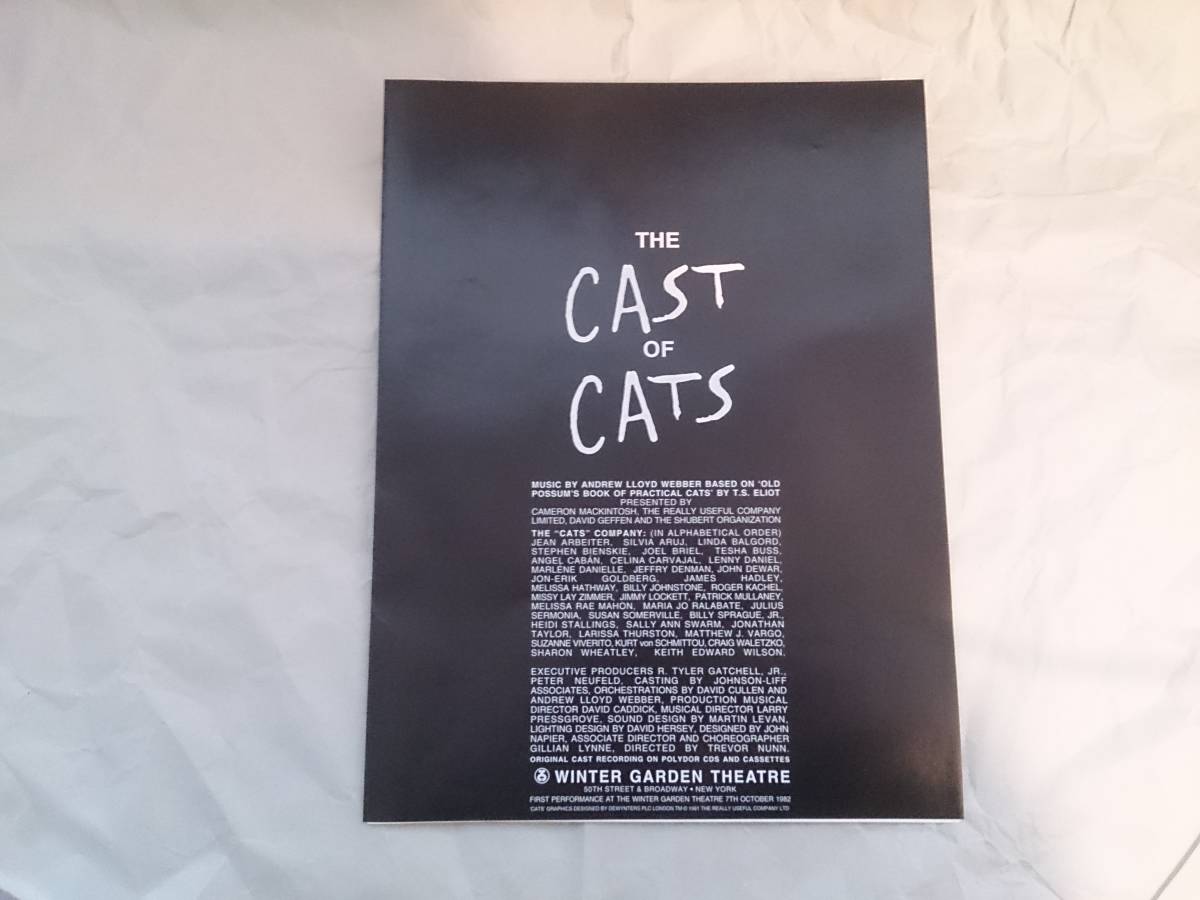CATS official pamphlet New York Broad way. theater .. buy 2000 year .. at that time thing free shipping 