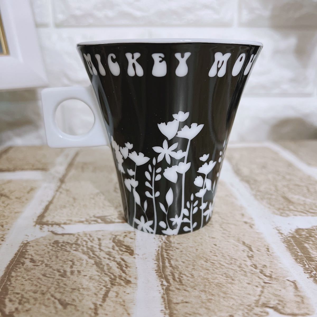 ☆レア 【mickey mouse】ミッキー マウス 北欧 カップ ＆ ソーサー マグ ボタニカル ヨーロピアン Disney