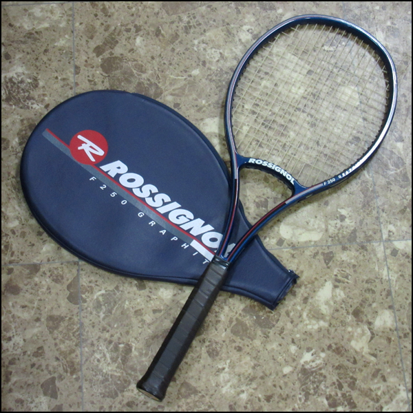 TS 未使用品 ロシニョール/Rossignol テニスラケット F250 グラファイト ソフトカバー付き