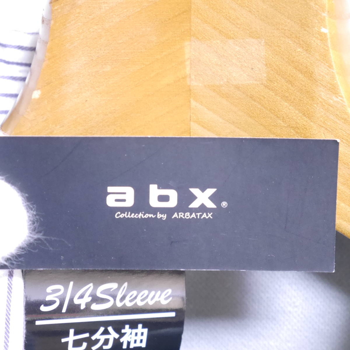 A383　◆　abx　|　エービーエックス　七分袖シャツ　グレー系　新品　サイズL_画像5
