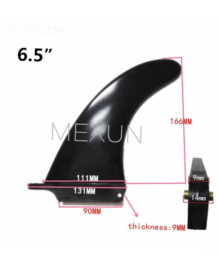  center fins surfboard long surfing fins new goods free shipping 6.5 inch screw threads attaching black 