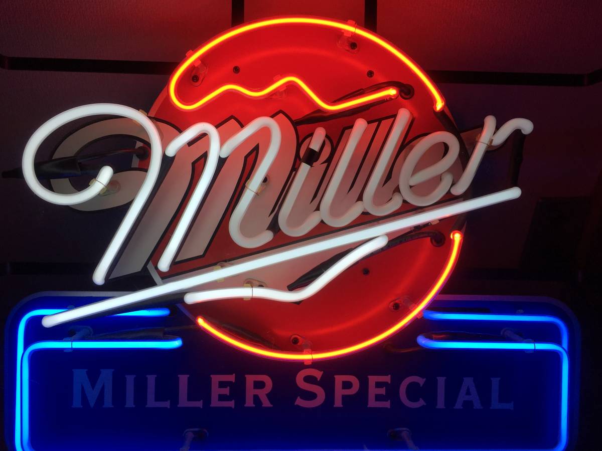MILLER SPECIAL ミラービール ネオンサイン 電飾看板 照明 MILLER SPECIAL ミラービール ネオンサイン 電飾看板 照明
