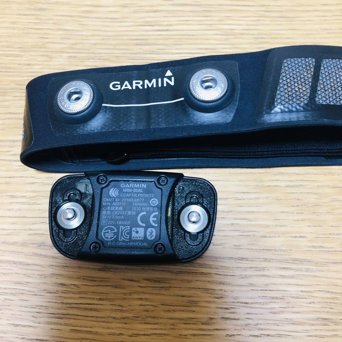 GARMIN ハートレートセンサー　心拍計　HRM-DUAL ANT+ Bluetooth ガーミン　マラソン　トレーニング　中古　ランニング ジョギング