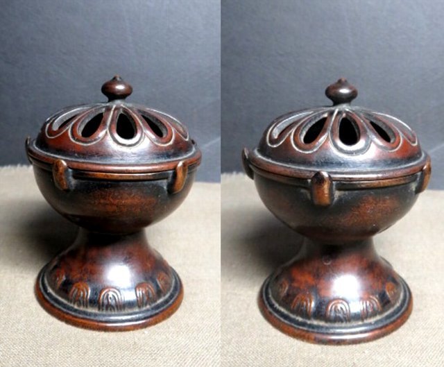 国産正規品 ヤフオク! - 現物保障 蓋置き・ホヤ香炉形・釜師浄親共箱(堀... お得即納