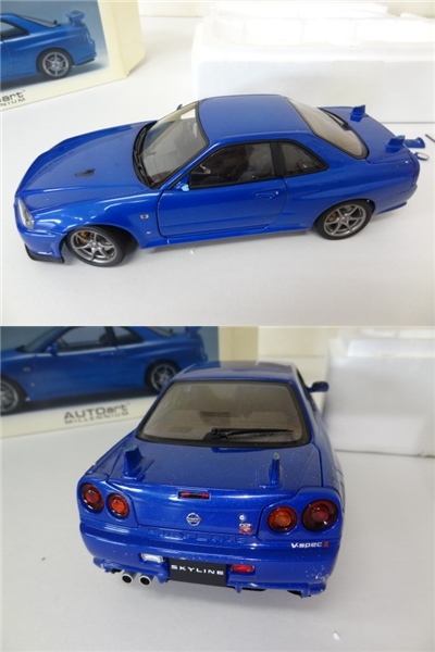 高価値】 ミニカー ニッサン スカイライン GTR R34 Vspec オートアート