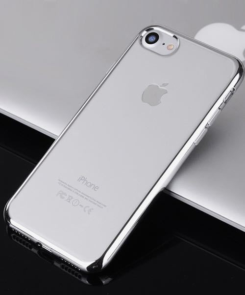 バンパー風背面クリアメタリックiPhoneケース　iPhoneXS Max