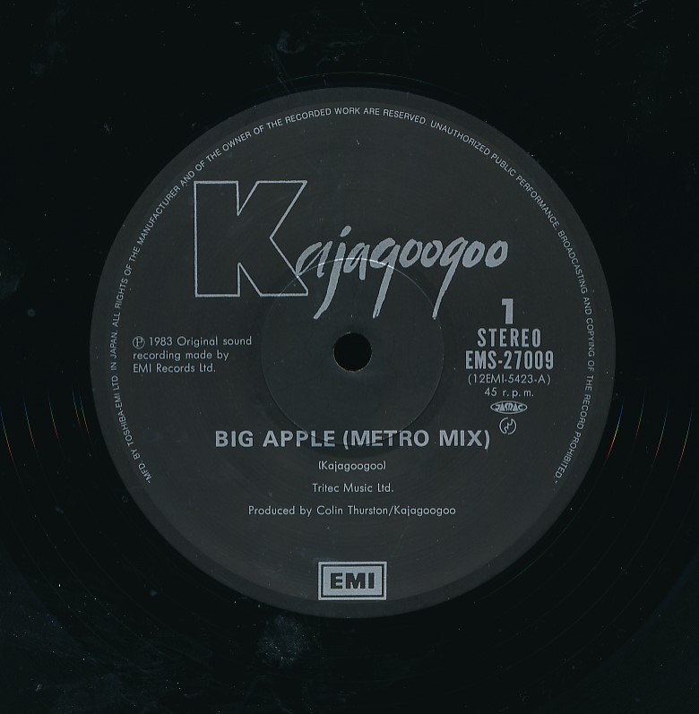 Y-56　Kajagoogoo　/　BIG APPLE　12inch_画像4