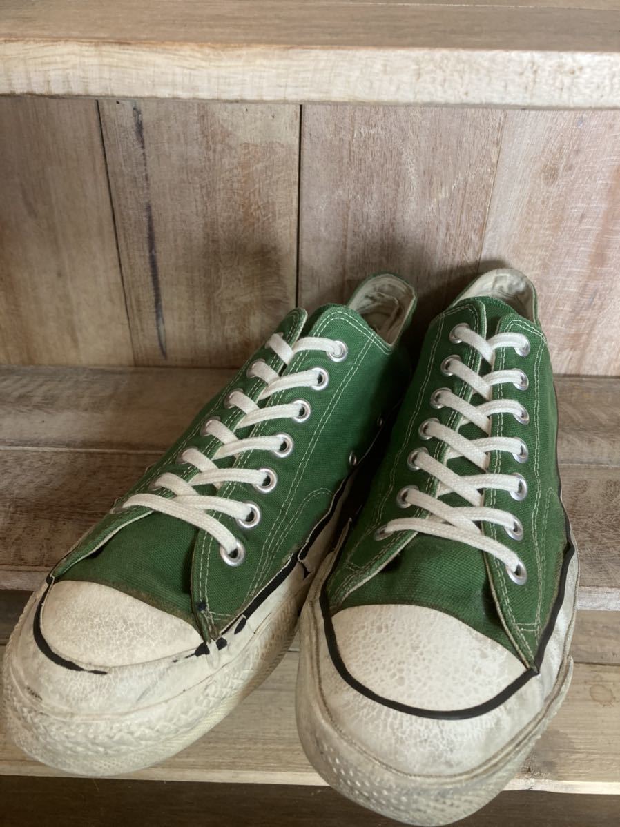 USA製 CONVERSE コンバースチャックテイラー ビンテージ 70s vintage アメリカ キャンバス コンバース グリーン 緑 ヴィンテージスニーカー