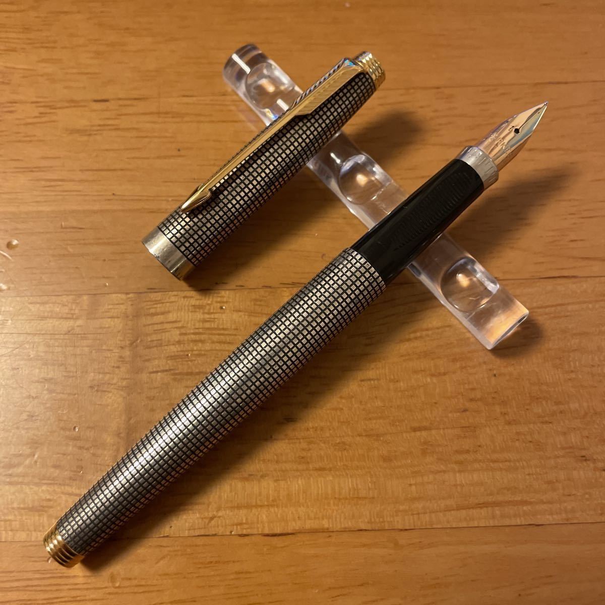 PARKER 75 ゴールドパール 万年筆 ペン先 14K 、ボールペン セット-