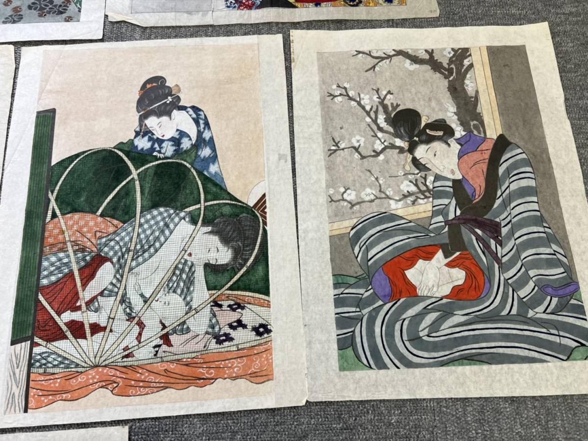 浮世絵 版画 ? 春画 まくり まとめてセット 美人画 の商品詳細