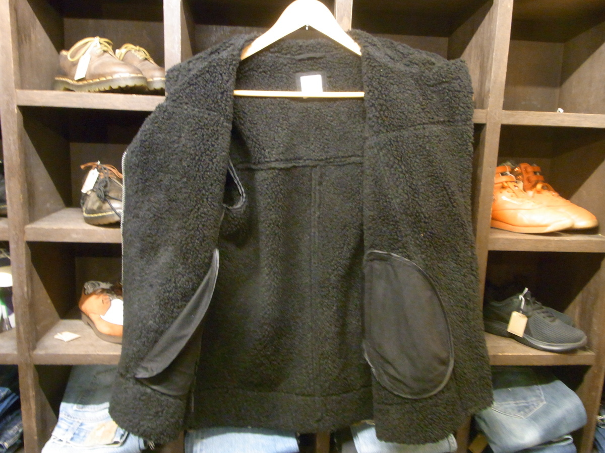 GAP FAKE MOUTON BOA DOUBLE RIDERS JACKET SIZE M ギャップ フェイク ムートン ボア ダブル ライダース ジャケット B-3_画像3