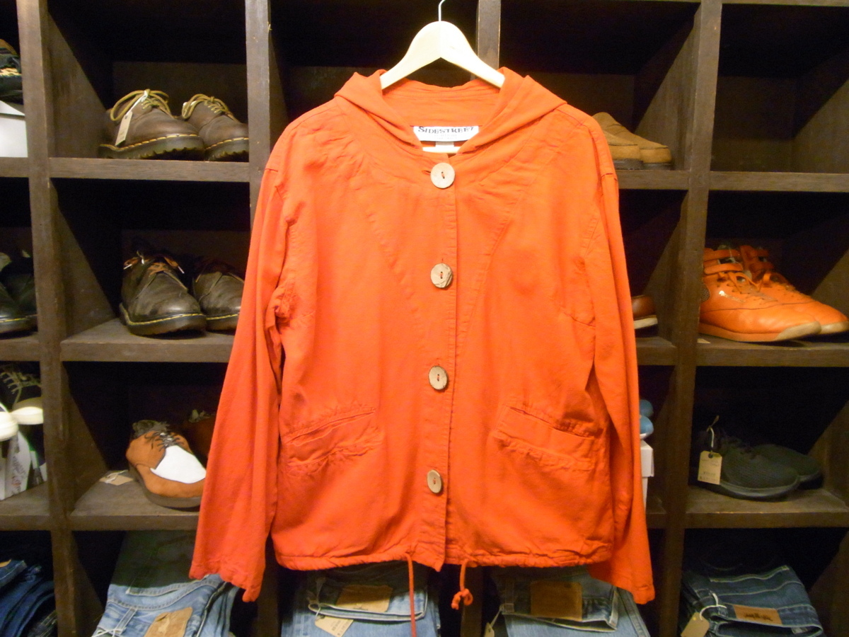 90'S MADE IN USA SIDE STREET COTTON FOODY JACKET SIZE XS アメリカ製 サイドストリート コットン フーディー ジャケット フード_画像1