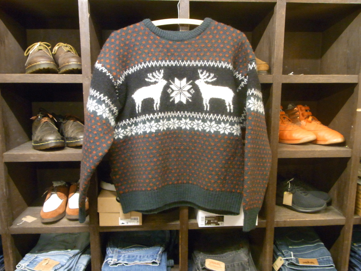 MADE IN CANADA UNLIMITED QUEST CLOTHING 100% WOOL NORDIC SWEATER SIZE L カナダ製 クエストクロージング ノルディック ニット セーター_画像1