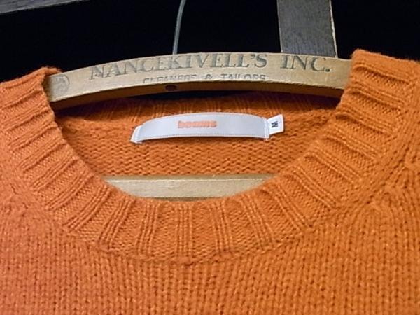 BEAMS wool knitted crew neck sweater SIZE M orange Beams 
