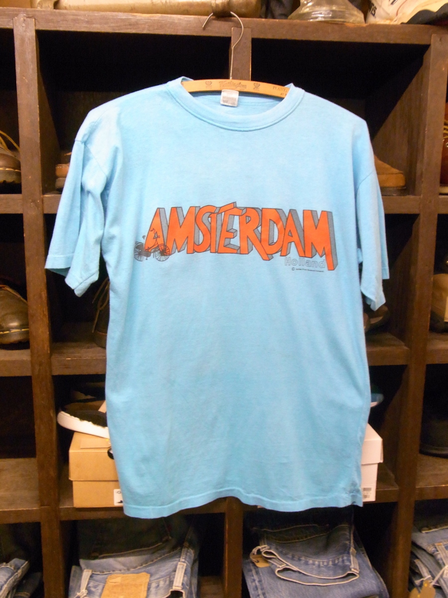 80 90’S AMSTERDAM T-SHIRTS SIZE M ヴィンテージ アムステルダム Tシャツ 半袖 ヨーロッパ 自転車 チャリ_画像1