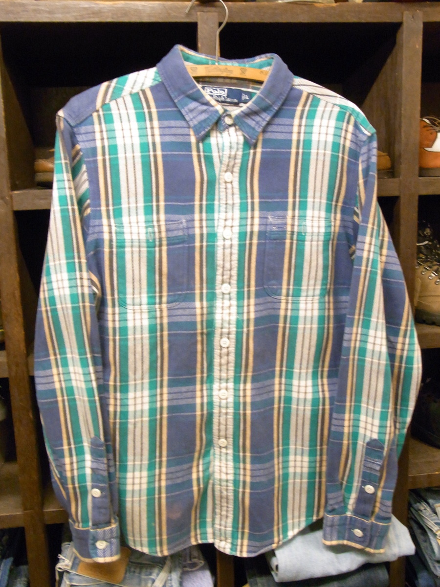 RALPH LAUREN CHECK NEL SHIRTS SIZE L ラルフローレン チェック ネル シャツ 長袖_画像1