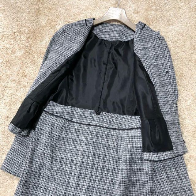 ultimate beautiful goods ceremony formal suit tweed no color jacket skirt white black MIX cloth 11 number size 