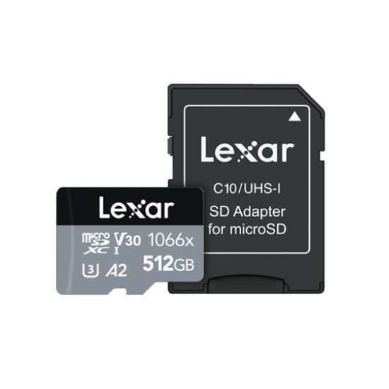 新品 Lexar microSDXCカード 512GB Professional A2/UHS-I U3 160MB/s SDアダプタ付 LMS1066512G-BNANG