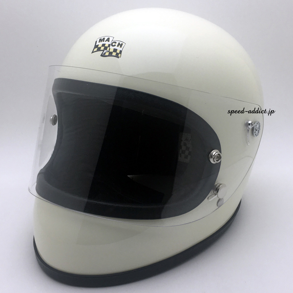 McHAL MACH 02 APOLLO Full Face Helmet IVORY XS/アイボリーwhite白マックホールアポロオフロードフルフェイス族ヘルビンテージヘルメット