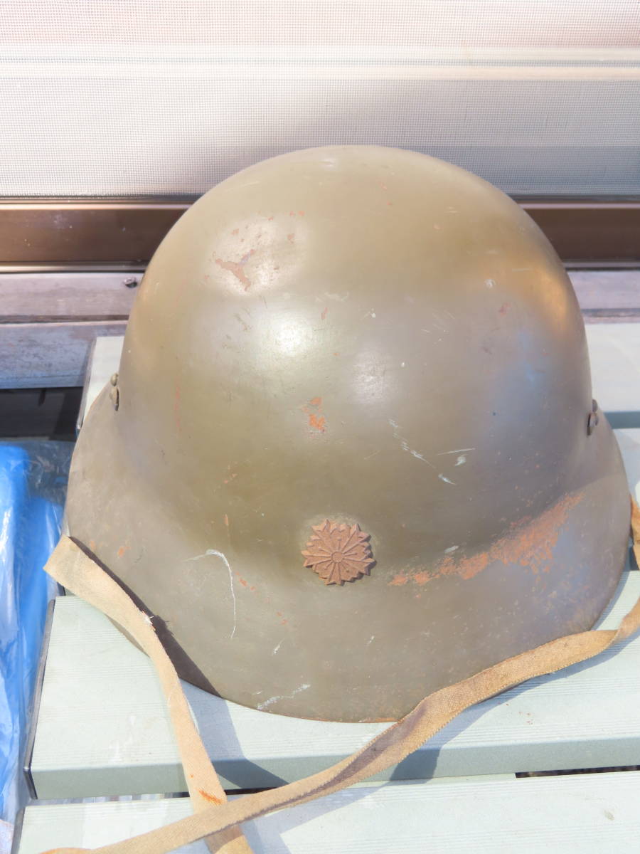 旧日本軍 ヘルメット アルミ 鉄兜 当時物 軍隊 陸軍 巻脚絆(巻き