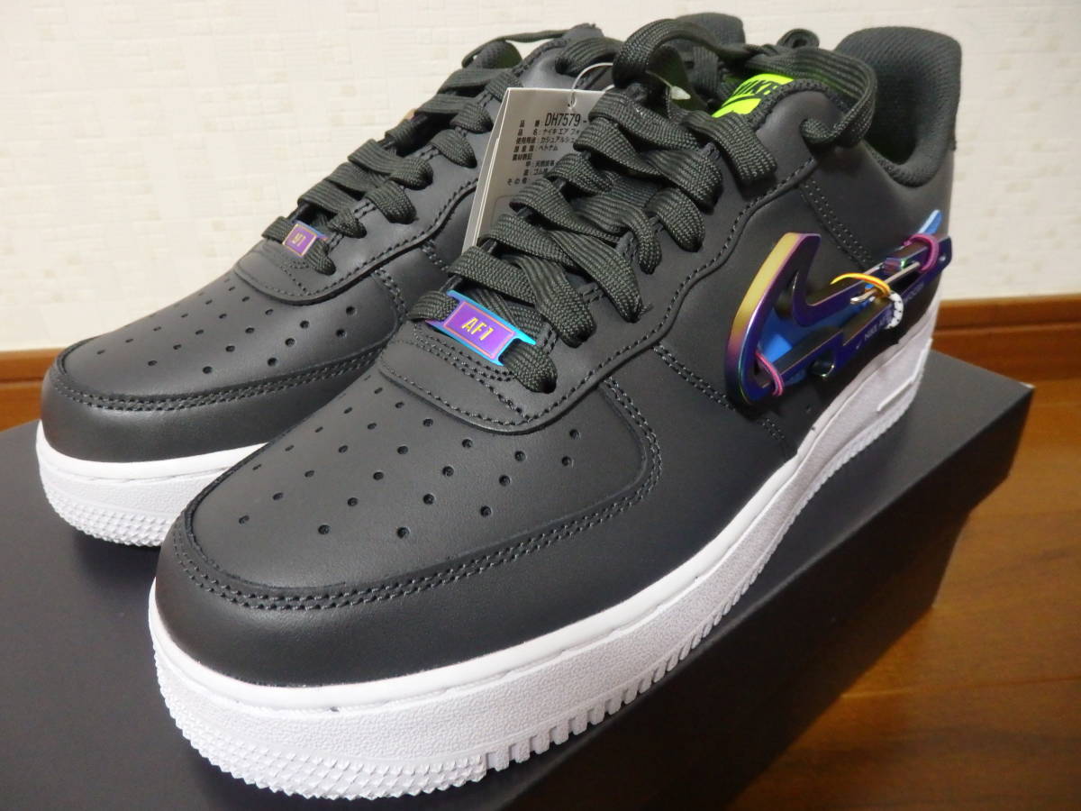 即決 レア！限定 新品 NIKE ナイキスニーカー AIR FORCE 1 '07 PRM エアフォース１ プレミアム カラビナ スウッシュ 27.5cm 25周年 40周年_画像4