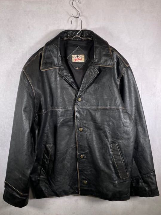 90's leather jacket レザージャケット 本革 革ジャン 古着　ビンテージ　_画像1
