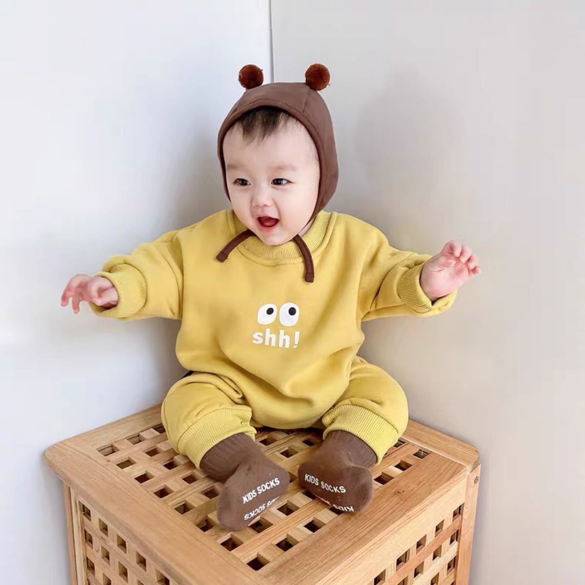 Paypayフリマ 韓国 ロンパース 60サイズ 70サイズ 可愛い おしゃれ 黄色 赤ちゃん 服