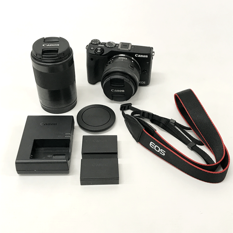 Canon EOSM3 BK-WZK2 ミラーレス一眼カメラ EOS M3 ダブルズームキット ...