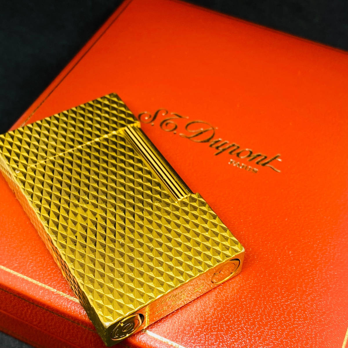 S.T.Dupont デュポン ライン2 ゴールドカラー 快音 付属品有 フリント