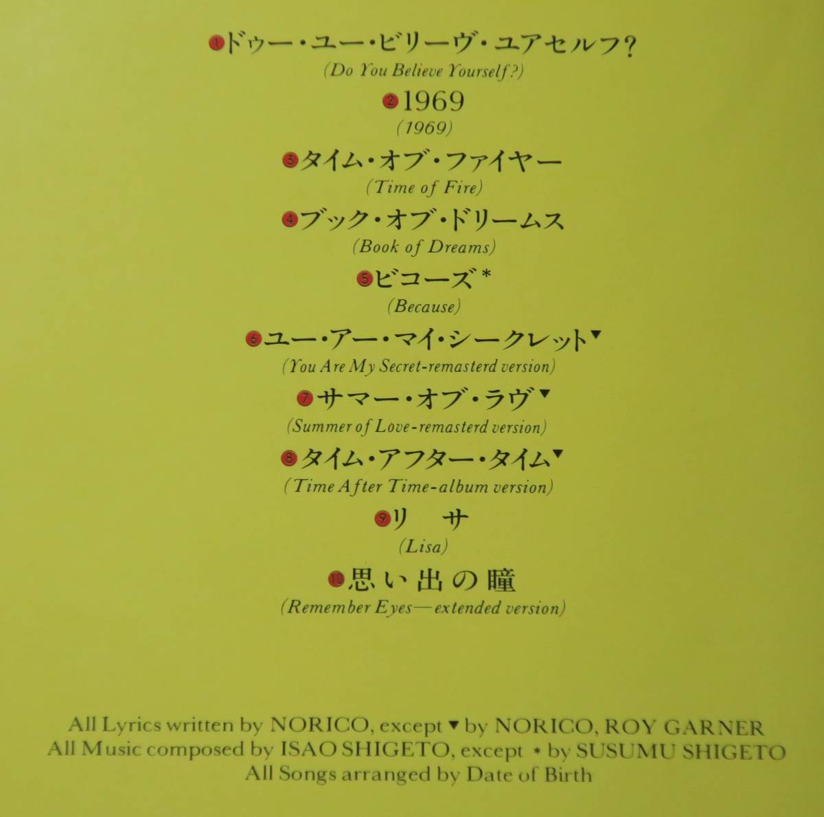 清水仁DATE OF BIRTH原勝春Summer of Love思い出の瞳extended version平田直樹THE THRILL柳康幸/武藤祐生/立花まゆみ木戸やすひろ村山達哉_画像6