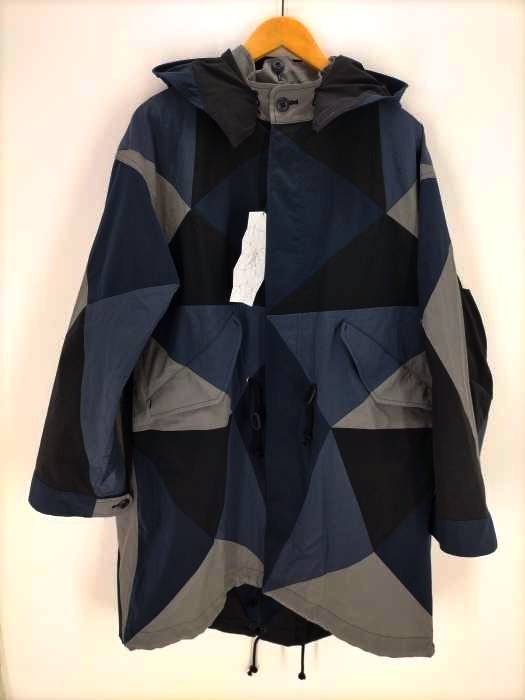 ANREALAGE(アンリアレイジ) 22SS パッチワークフーディコート メンズ