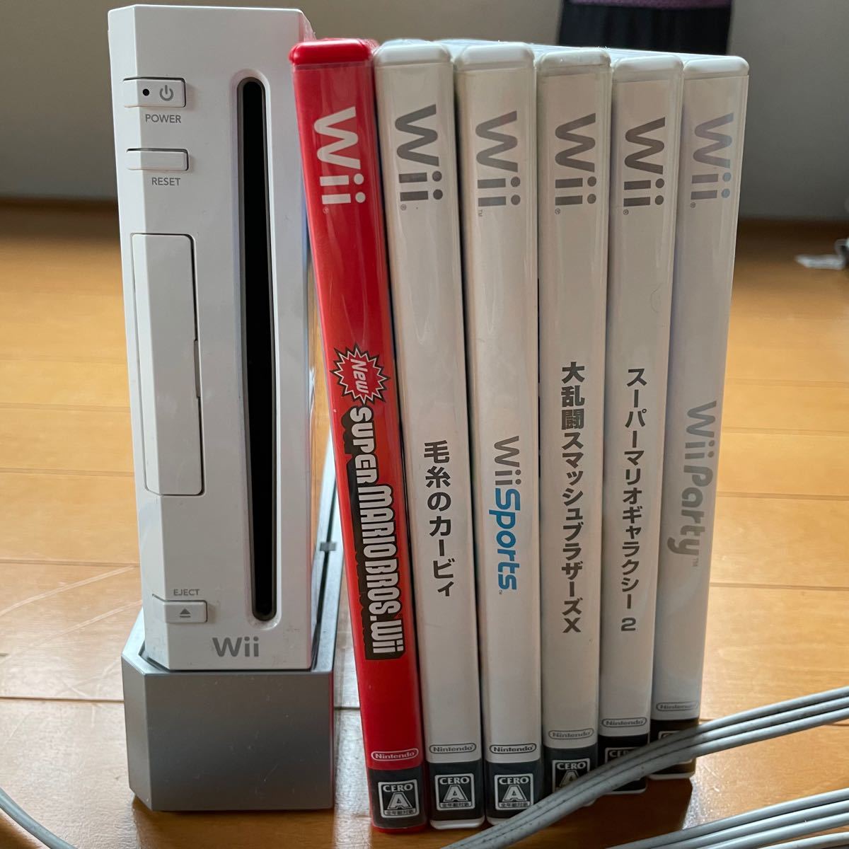 Wii 一式　ソフト6点セット　本体箱なし