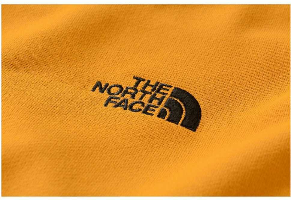 【新品・即決・送料無料】THE NORTH FACE ノースフェイス 長袖 パーカー シンプル M マスタード イエロー 刺繍ロゴ