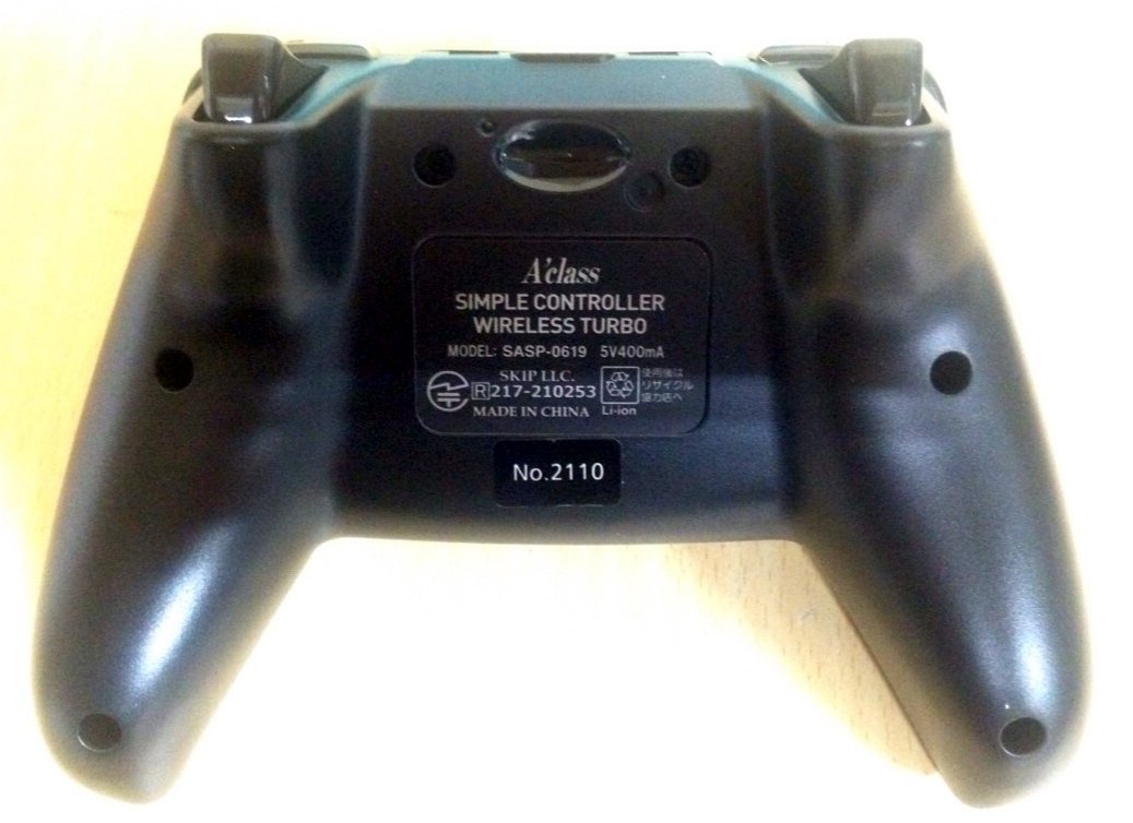 ☆激安!アクラス/A'class PS4/PS3/PC用 シンプルコントローラー ワイヤレスターボ SASP-0619(市価\4,370) WiFi子機付 21年発売/美品NM_画像4