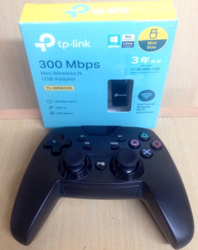 ☆激安!アクラス/A'class PS4/PS3/PC用 シンプルコントローラー ワイヤレスターボ SASP-0619(市価\4,370) WiFi子機付 21年発売/美品NM_画像2