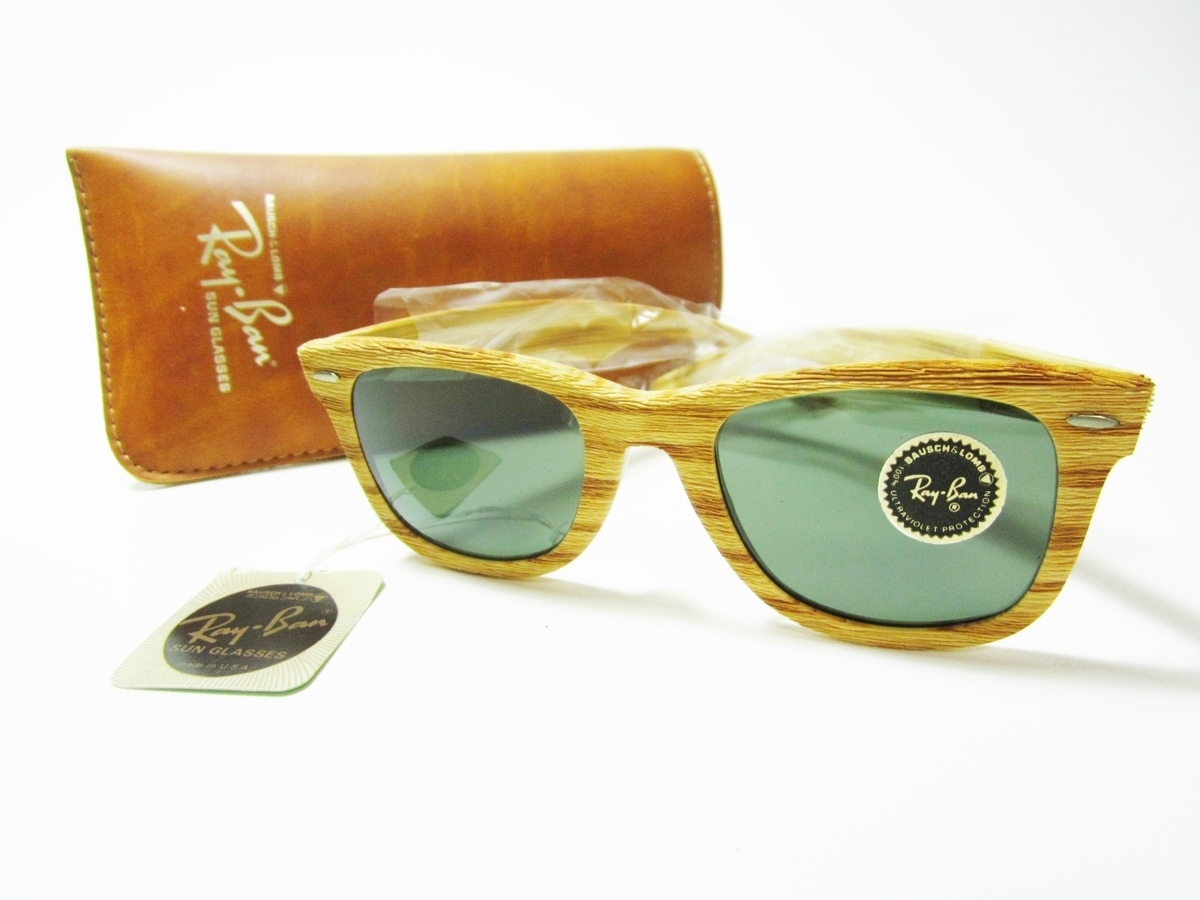 超貴重 未使用 (デッドストック品) B&L RayBan WAYFARER WOOD