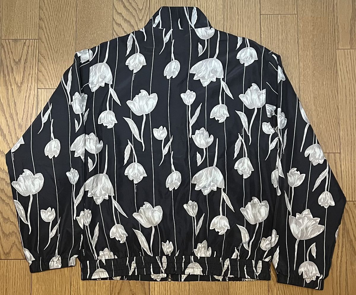 美品】Supreme Floral Silk Track Jacket BLACK 花柄 Mサイズ