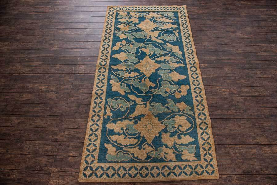真】時代段通 『堺段通』赤穂段通 鍋島緞通 径184×91cm 真】時代段通 『堺段通』赤穂段通 鍋島緞通 径184×91cm