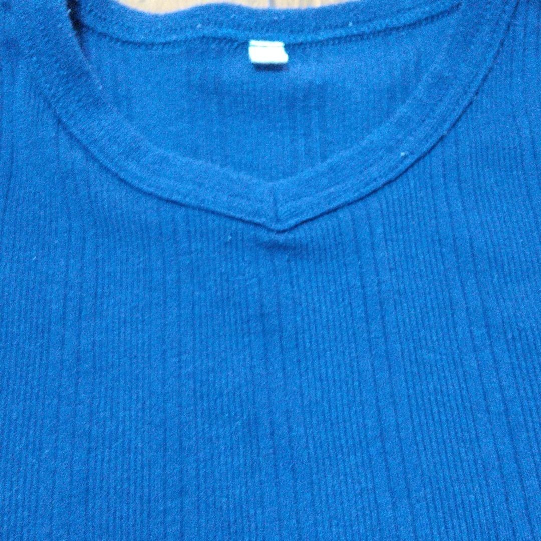 110 濃紺　トップス　カットソー　長袖Tシャツ　ロンＴ　ユニセックス　キッズ ロングTシャツ 長袖カットソー