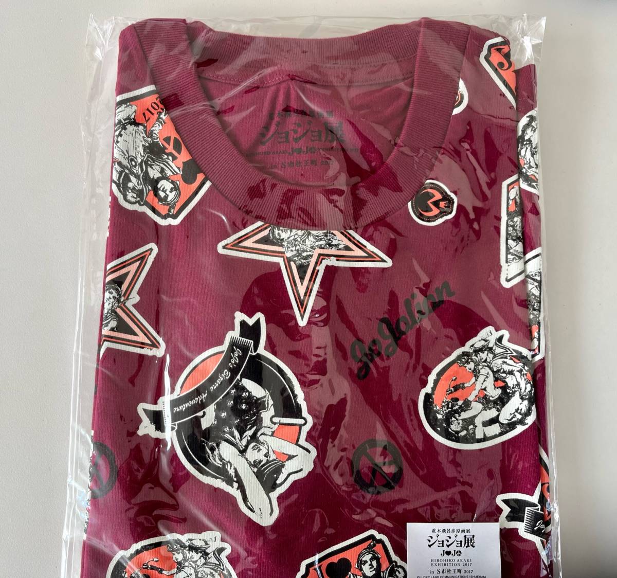 Mサイズ☆ジョジョリオン Tシャツ ワッペン柄『荒木飛呂彦原画展