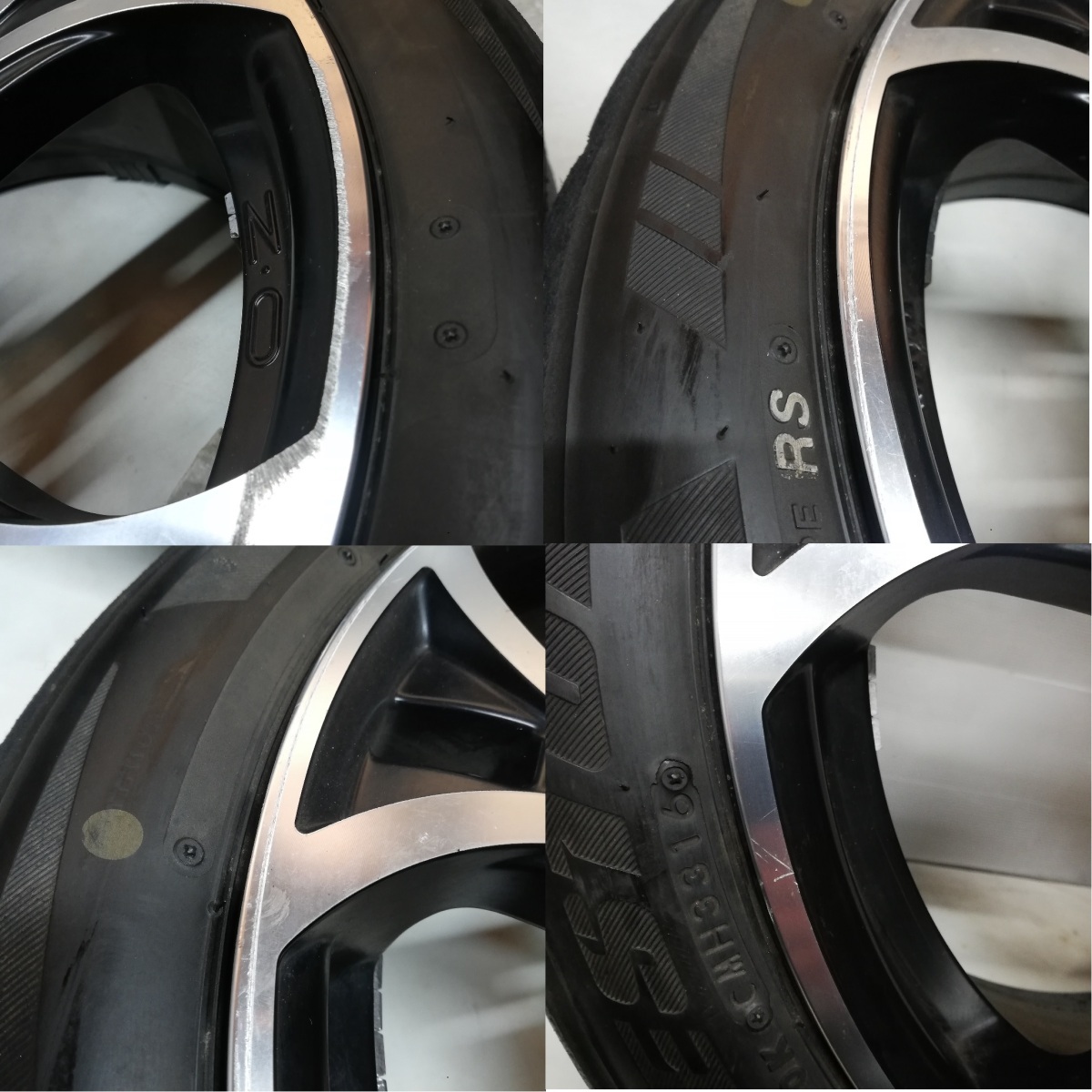 ◆本州・四国は送料無料◆ <高級ノーマル・高級ホイール 4本> 215/45R17 POTENZA 17x7.5J OZ RACING WAVE 5H -100 プリウス レガシィ_画像4